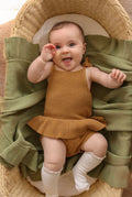 Sage Ruffle Knit Blanket