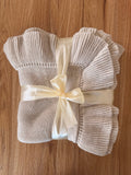 Linen Ruffle Knit Blanket