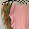 Pink Ruffle Knit Blanket